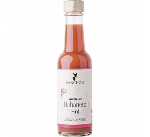 Sos iute habanero cu chili bio Sanchon, 140ml